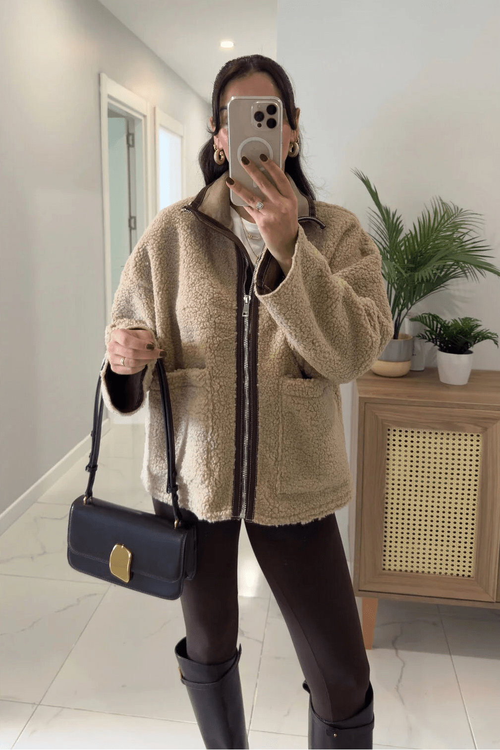 SOERA Carol Stand Collar Faux Fur Jacket - Coats & Jackets - 3256810101475923-;mX1763625122513496883 Dark Brown L