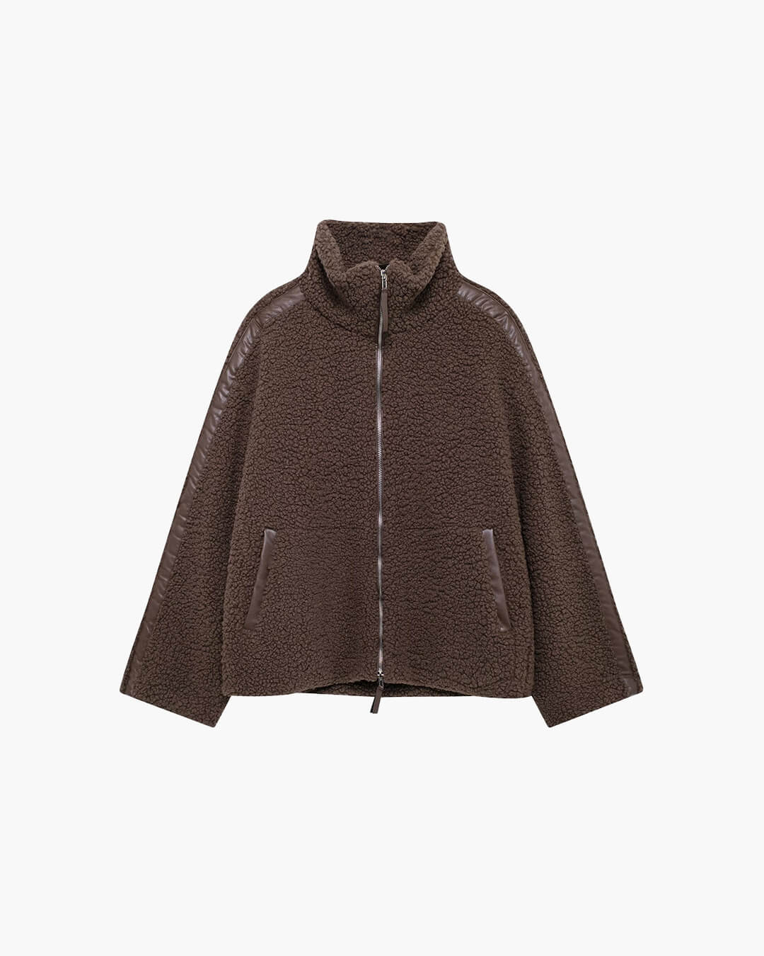 SOERA Susan Zip Up Teddy Jacket - Coats & Jackets - Brown S