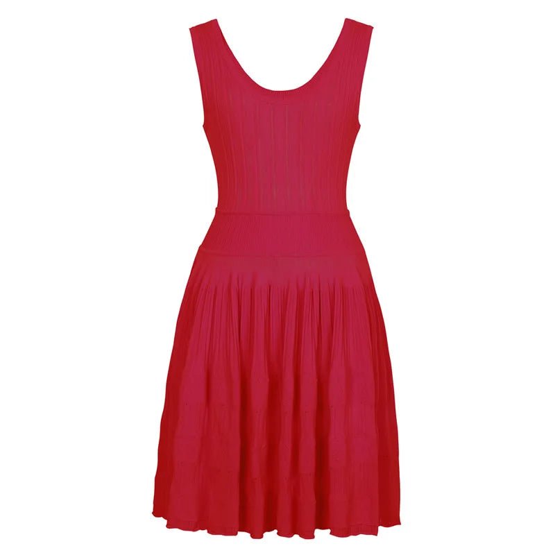 SOERA Alicia Knitted Sling Mini Dress - Dress - Red S