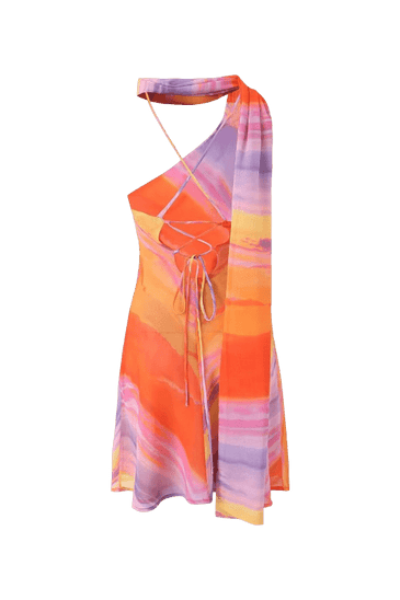 SOERA Bianca One - Shoulder Satin Mini Dress - Dress - XS