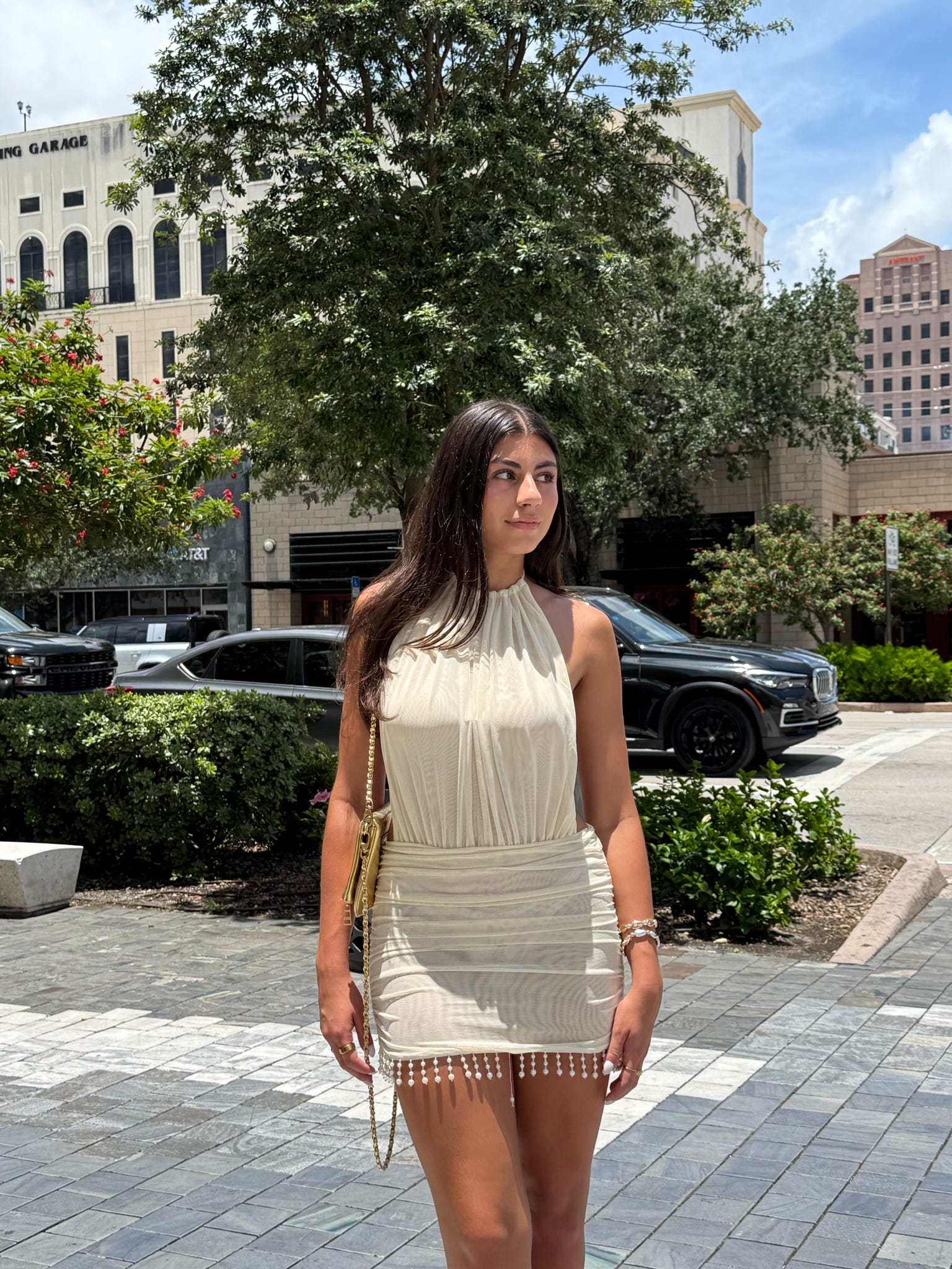 SOERA Margot Ruched Open Back Mini Dress - Dress - SOERA-000259-M-OS-14531 M