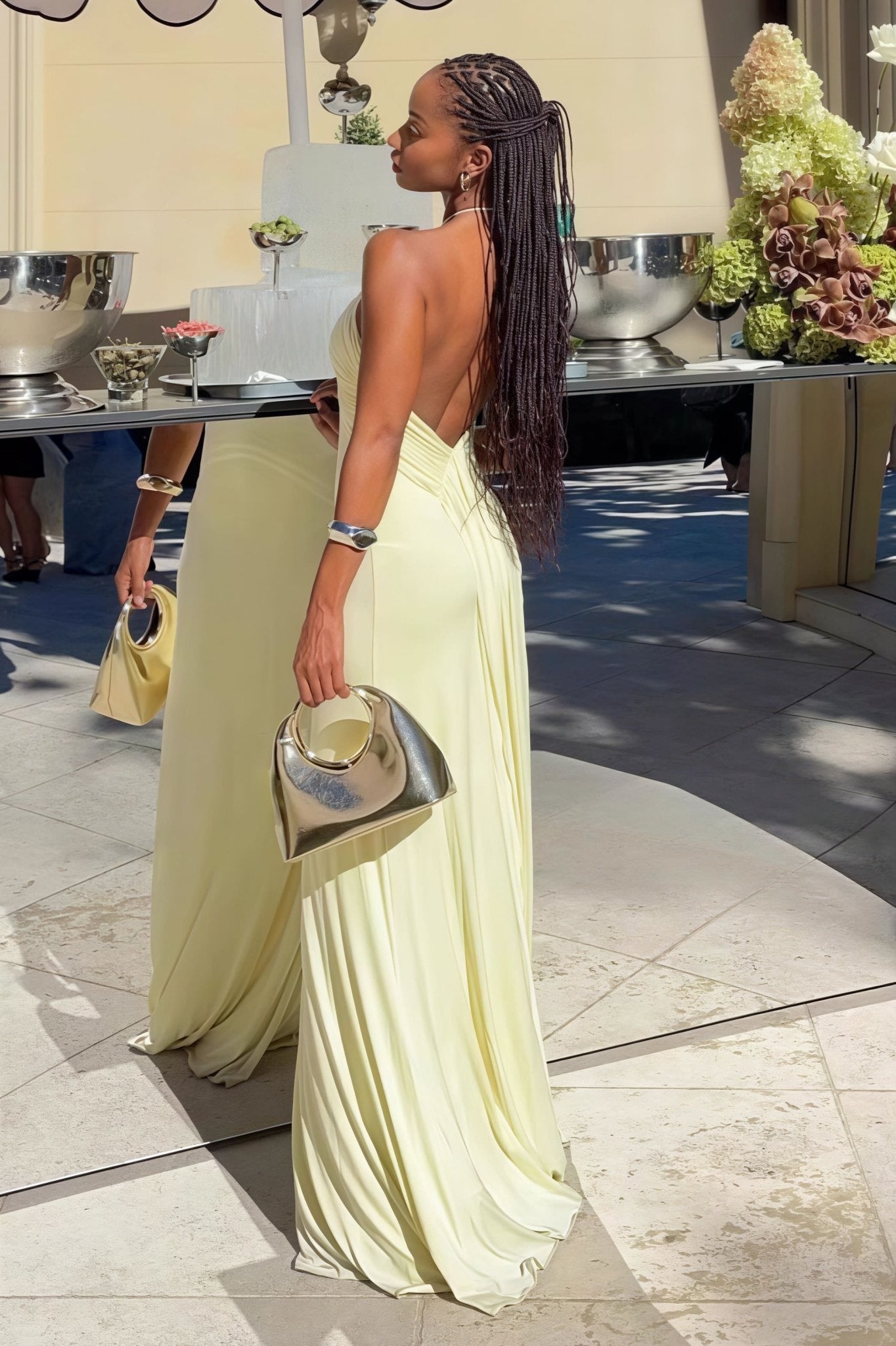 SOERA Valentina Halter Mermaid Maxi Dress - Dress - Yellow XS