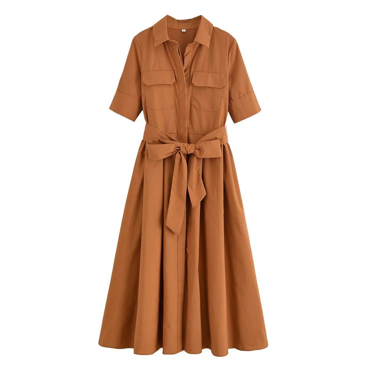SOERA Beatrice Belted Shirt Midi Dress - Dresses - White L