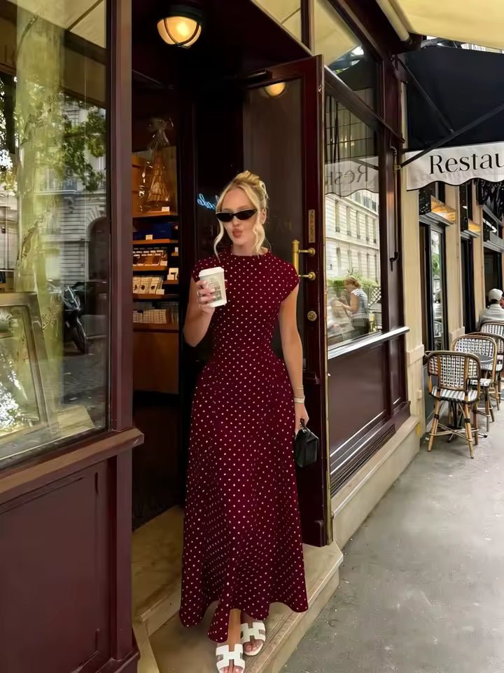SOERA Ruby Flare Maxi Dress with Cap Sleeves - Dresses - Pink XS