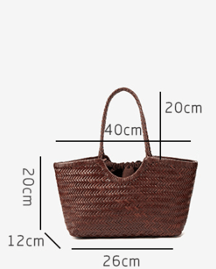 SOERA Beatrice Woven Tote Bag - Handbags - Green Small