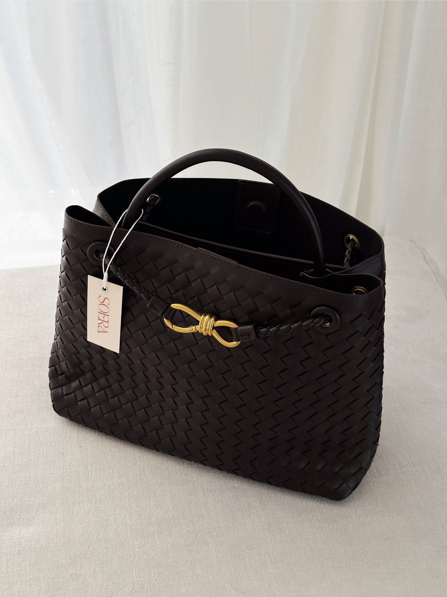 SOERA Lucia Woven Bag - Handbags - DBAD2-RE700001 Medium Coffee