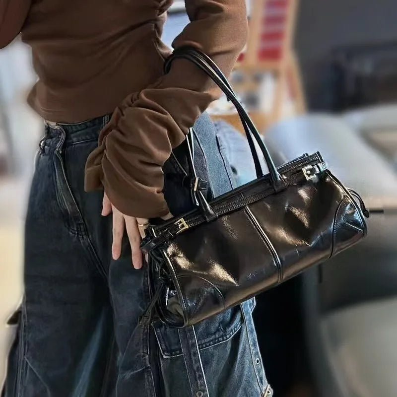 SOERA Luna Shoulder Bag with Belt Detail - Handbags - 1005008217649789-;Vu1763050843710216246 Dark Red