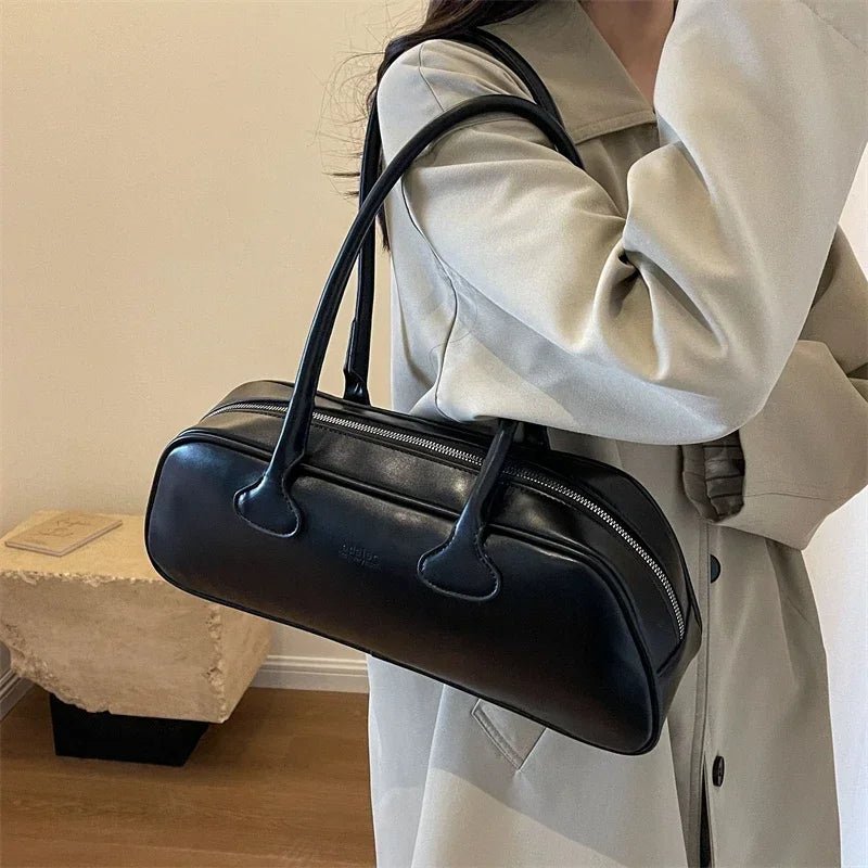 SOERA Sophia Long Handle Shoulder Bag - Handbags - Black