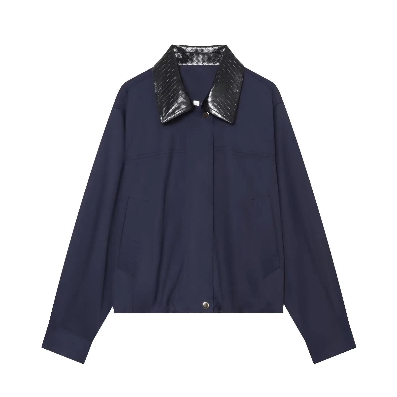 SOERA Olivia Contrast Collar Bomber Jacket - Jacket - SOERA-290755-NAV-XS-48035 Navy XS