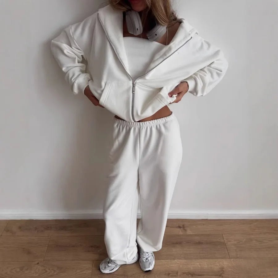 SOERA Cecilia Oversized Hoodie Track 2 Piece Set - Matching Sets - Black S