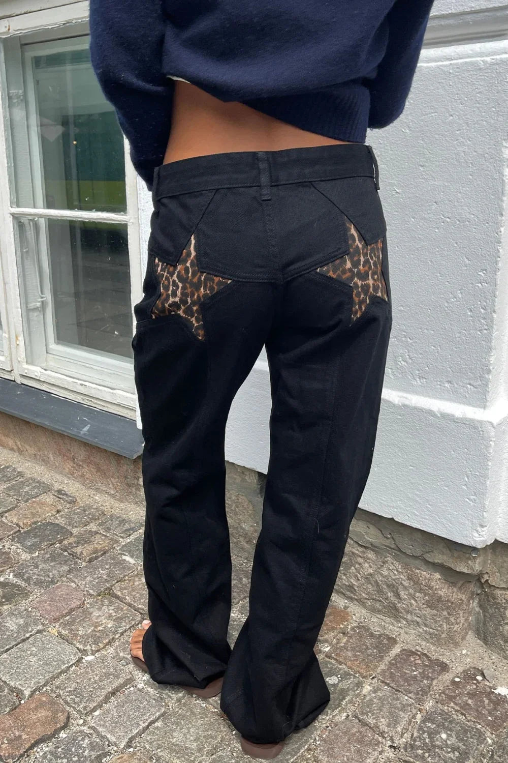 SOERA Charlize Star Patchwork Color - Block Jeans - Pants - Black M