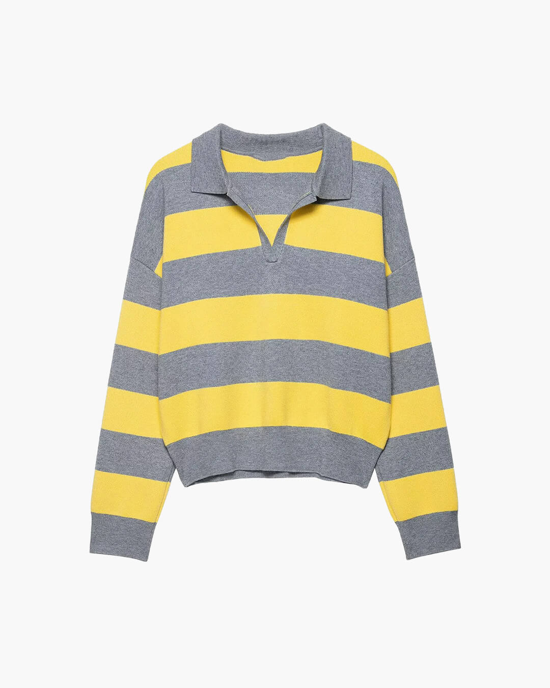 SOERA Una Striped Knitted V - Neck Pullover - Sweater - S