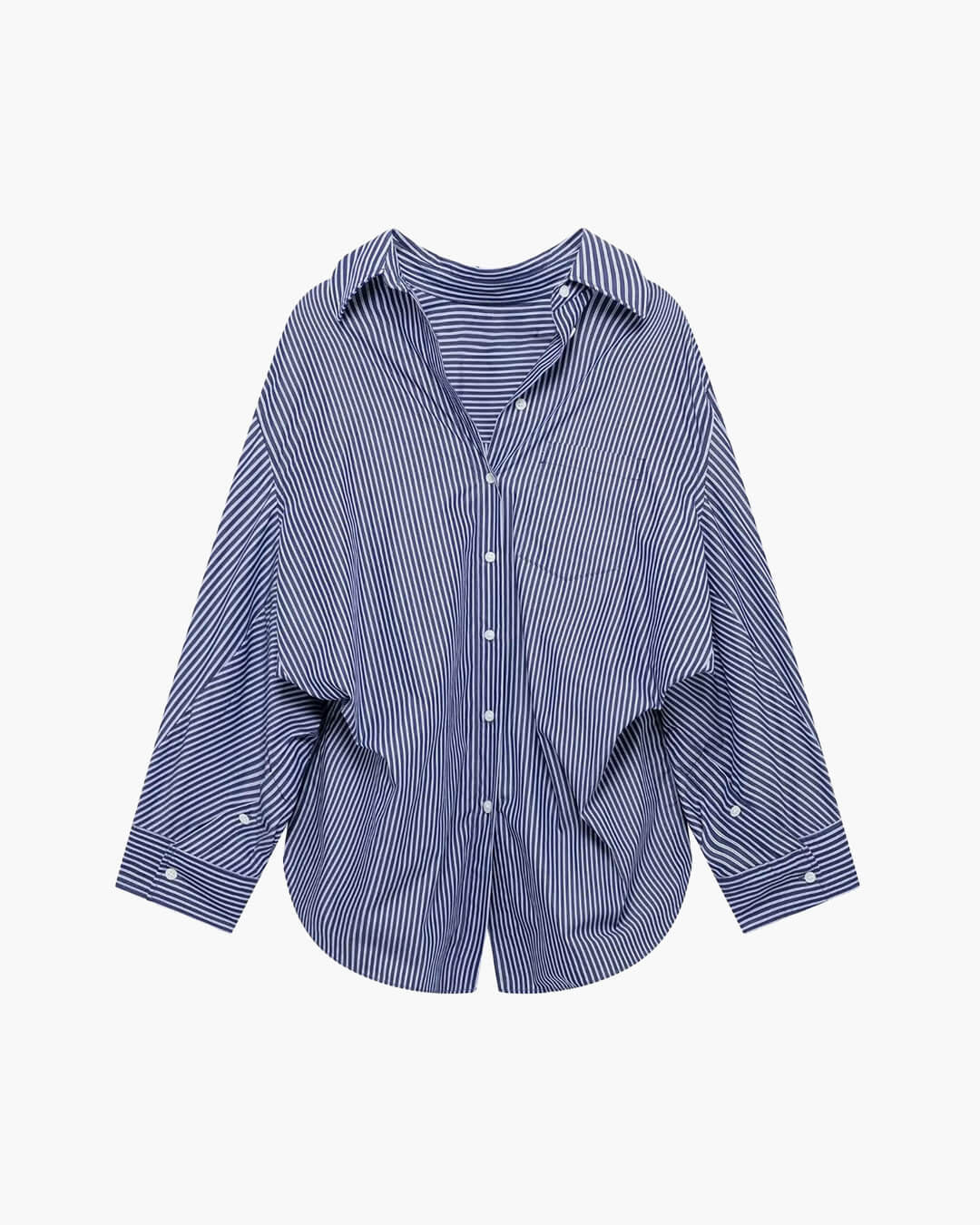 SOERA Gaile Bat Sleeve Striped Shirts - Tops - hI1774532669747343434 Blue XS