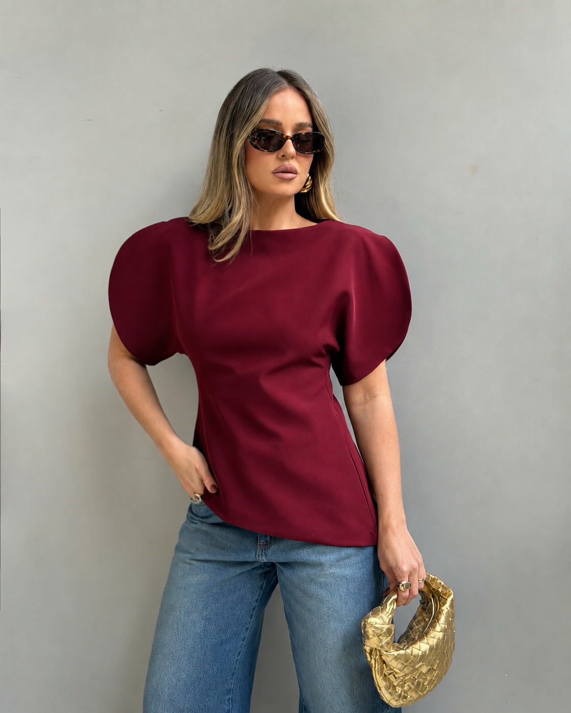 Sienna trikot top s balon rukavima