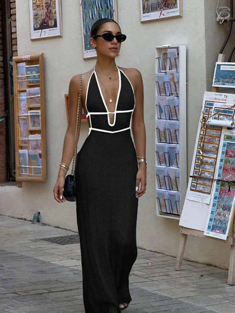 Harley maxi halter haljina na vezanje