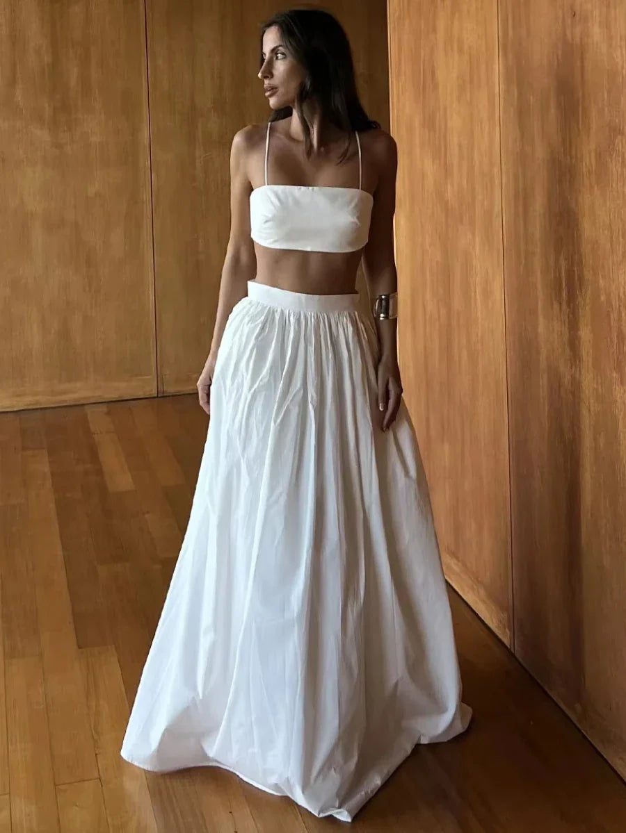 Olivia pleteni dvodijelni set s prugama