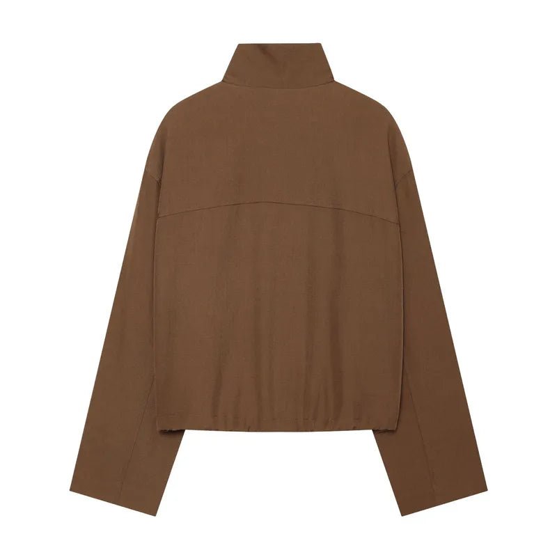 SOERA Dida Brown Zip Jacket - Jacket - SOERA-960067-S-BROWN-01187 Brown S