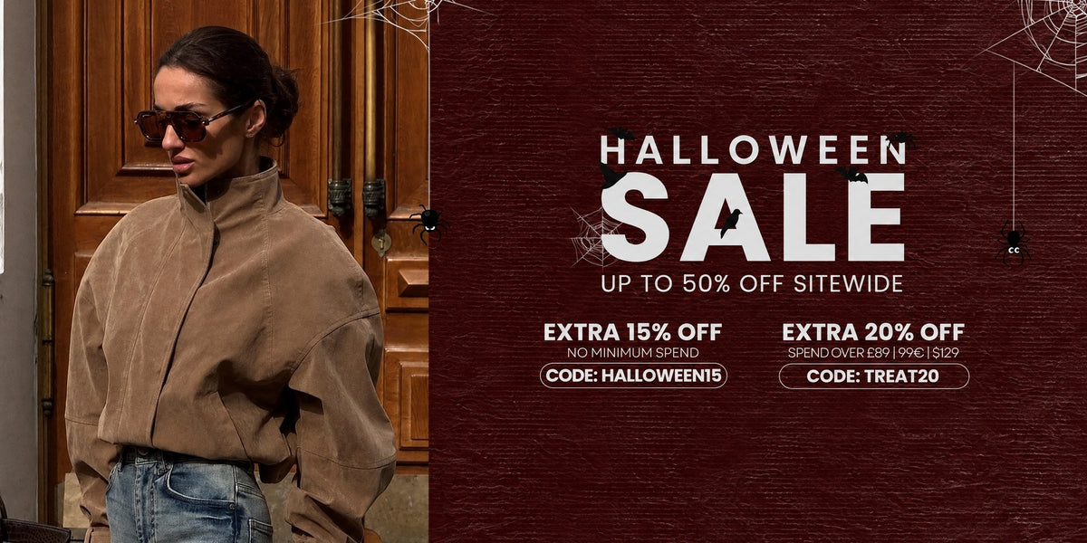 Halloween Sale: up to 50% off, extra 15% with HALLOWEEN15, extra 20% over 99EUR with TREAT20