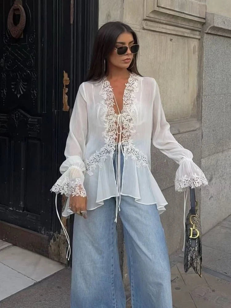SOERA Bianca Lace Cardigan Top - Blouse -  XS