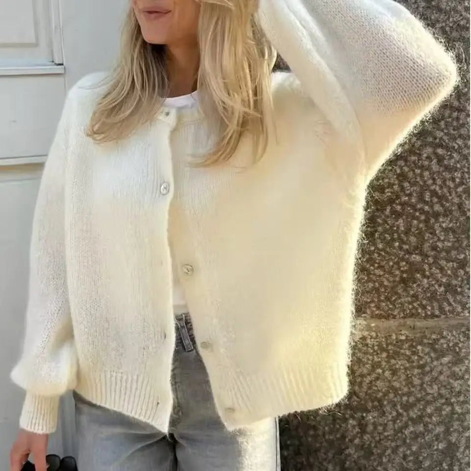 SOERA Hazel Soft Knit Cardigan - Cardigans - 3256809862684170-;fw1763778892231860054 White L