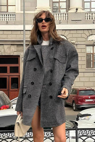 Anna strukturirani tweed kaput