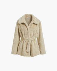 Farrah Faux Fur Coat with Belt
