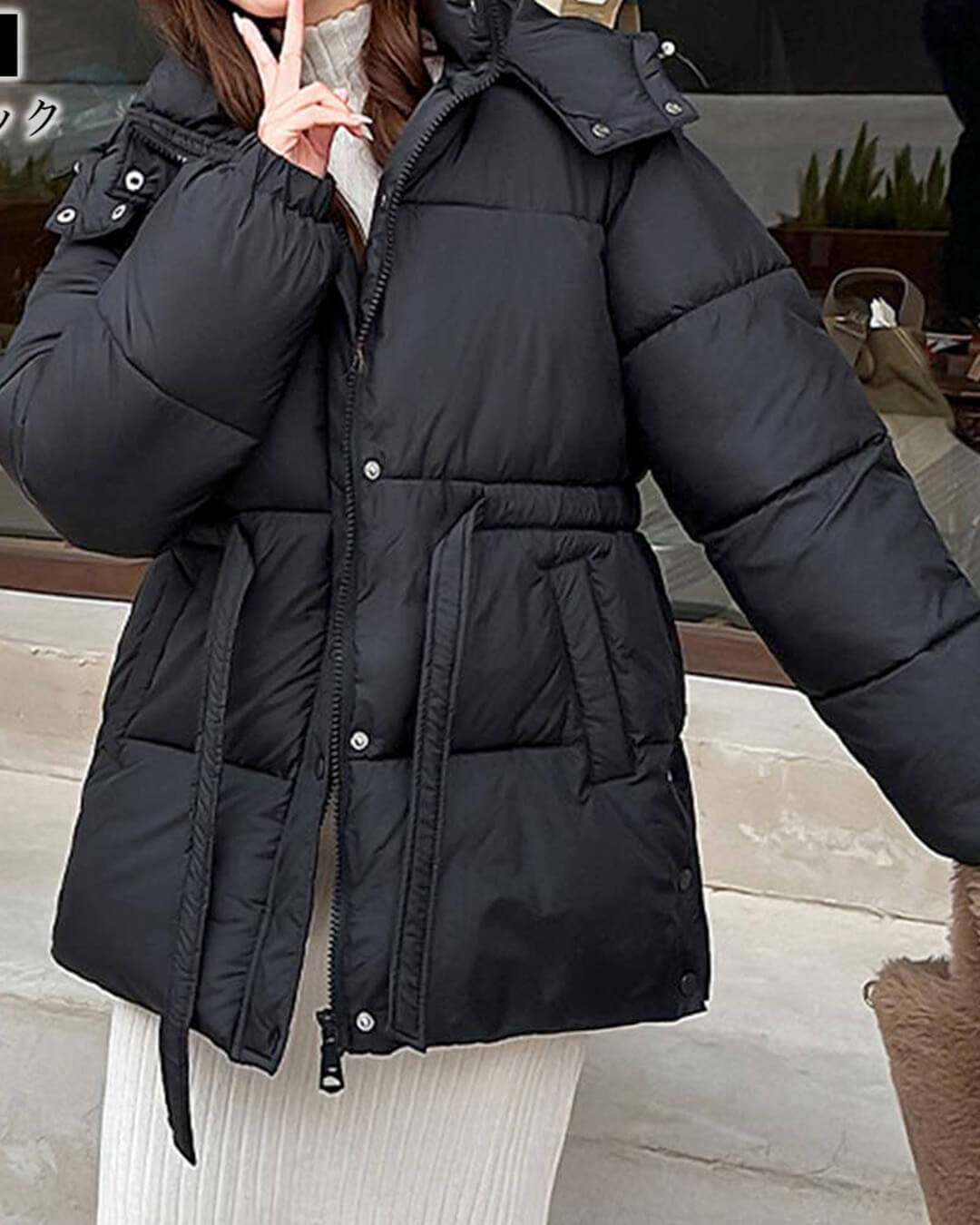 SOERA Lorna Lace Up Hooded Coat - Coats & Jackets -  Black S