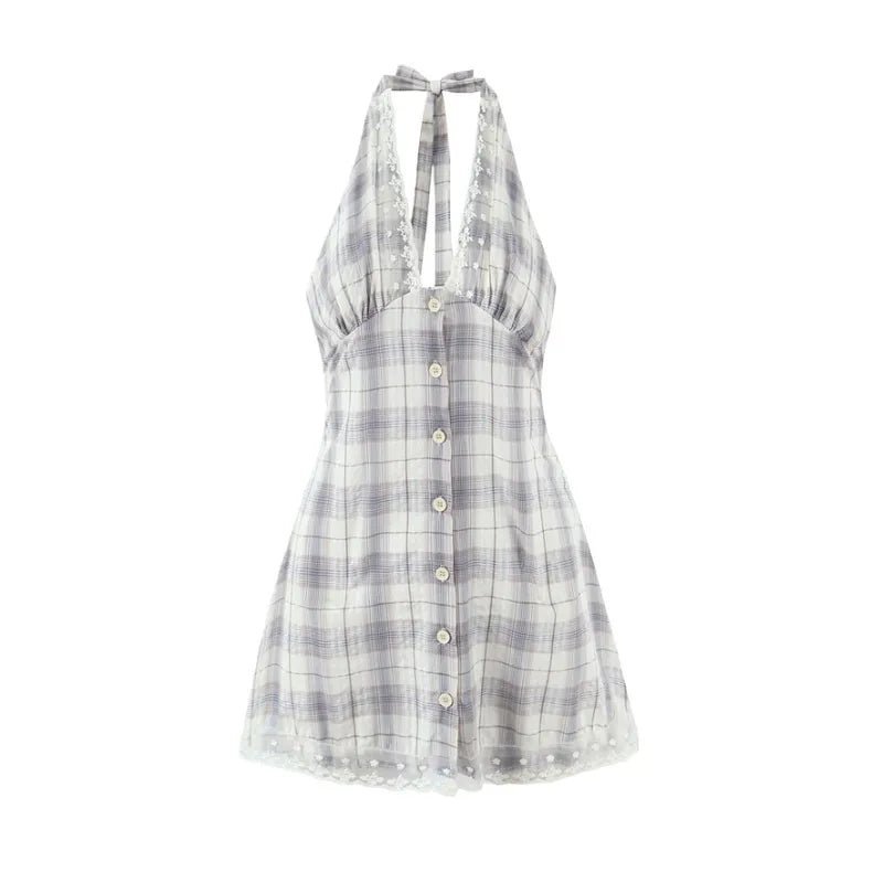 SOERA Bianca Diagonal Plaid Knit Mini Dress - Dress -  XS