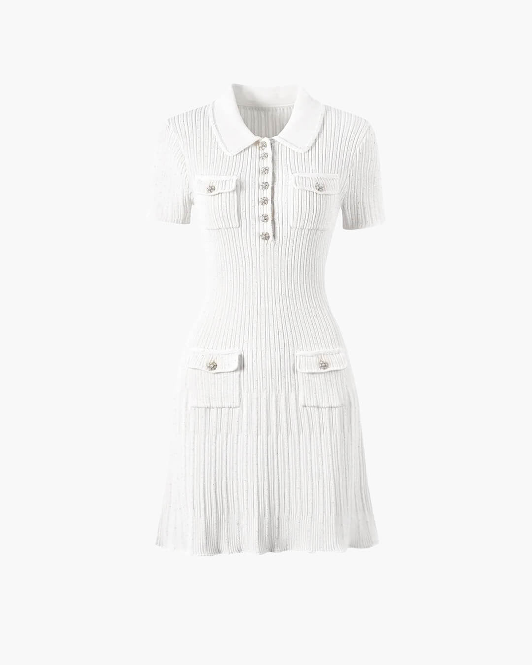 SOERA Bianca Sequined Knit Mini Dress - Dress -  Blue XS