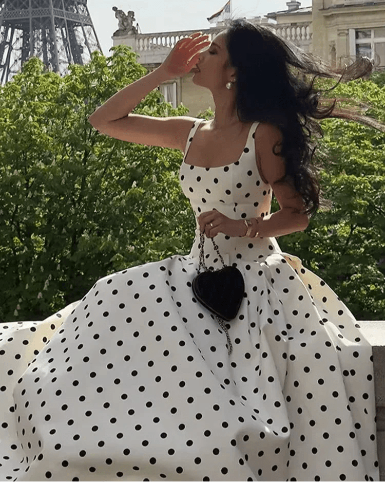 SOERA Jasmine Polka Dot Midi Dress - Dress -  XS