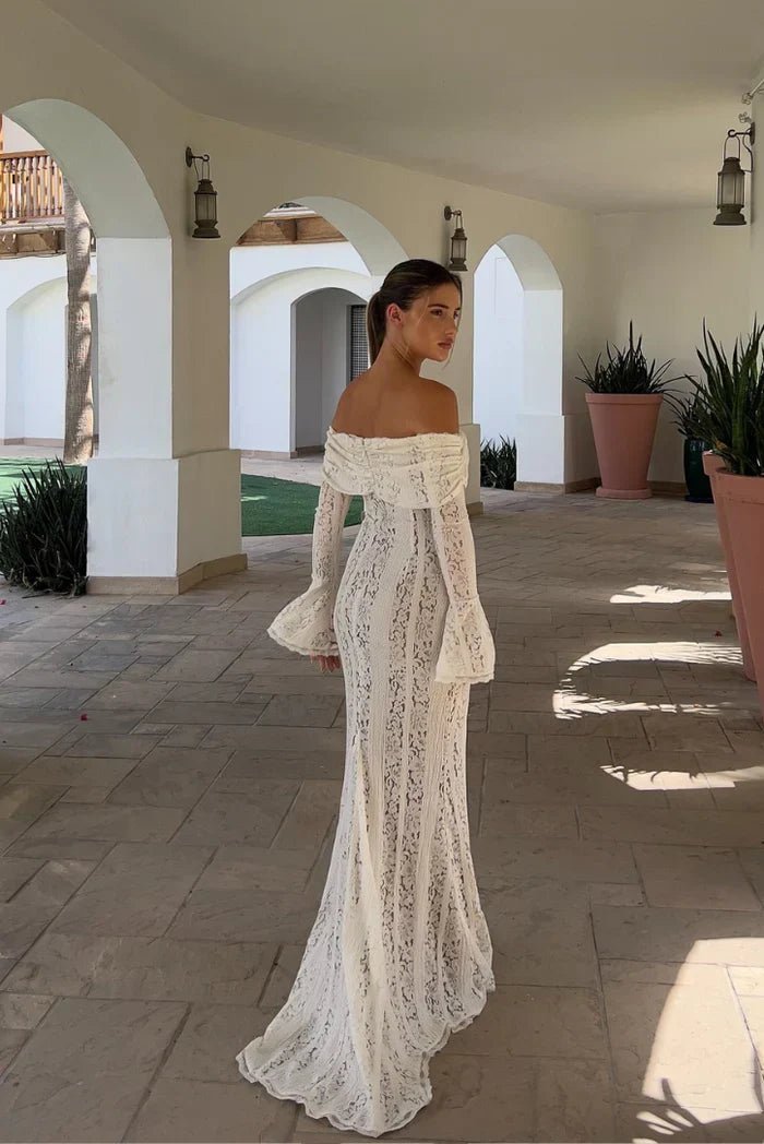 SOERA Abby Off Shoulder Lace Maxi Dress - Dresses - mm1770383550816156950 S