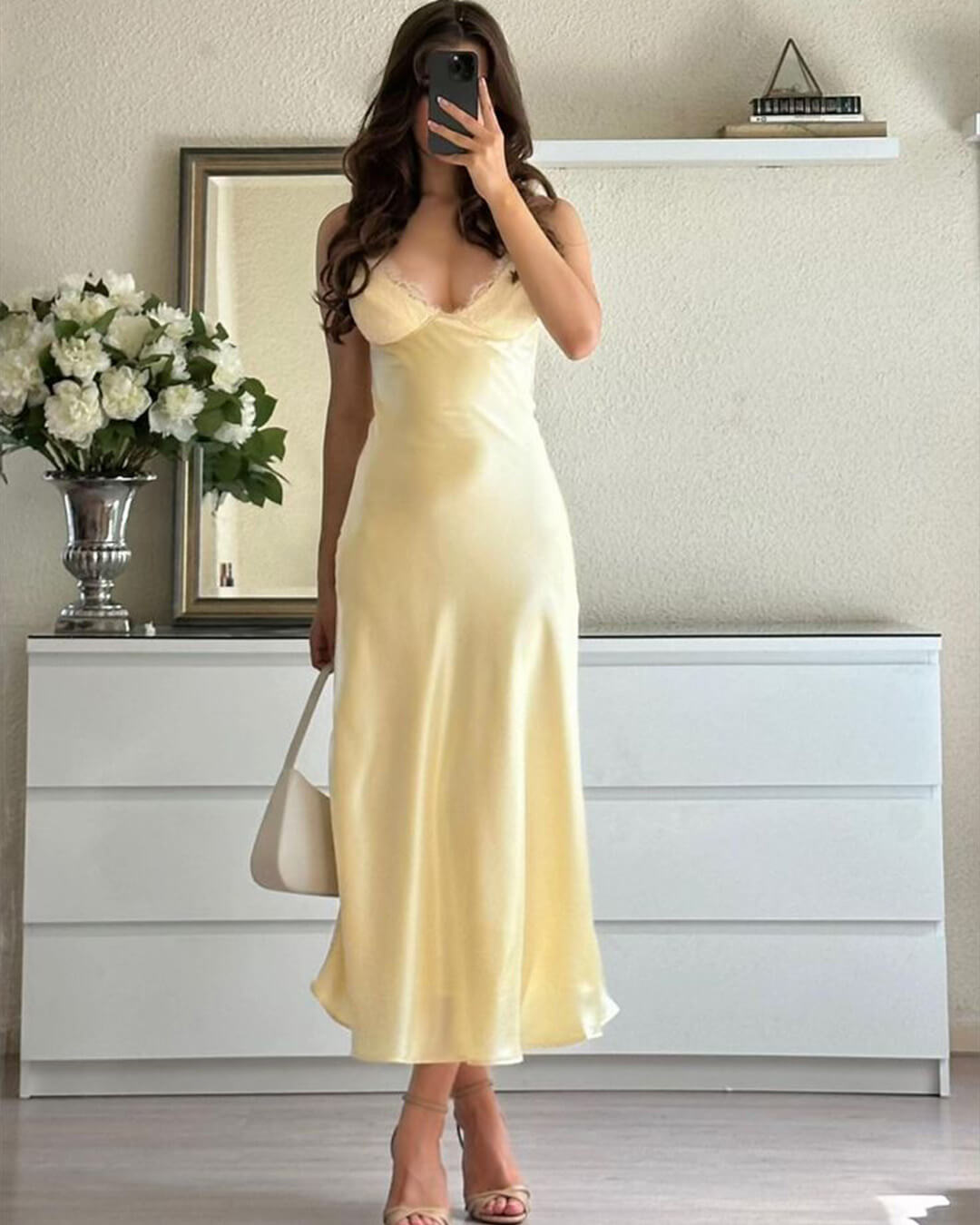 SOERA Aliana Backless Satin Midi Dress - Dresses -  XXL