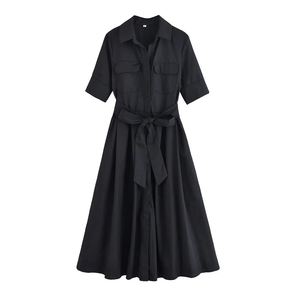 SOERA Beatrice Belted Shirt Midi Dress - Dresses -  White L