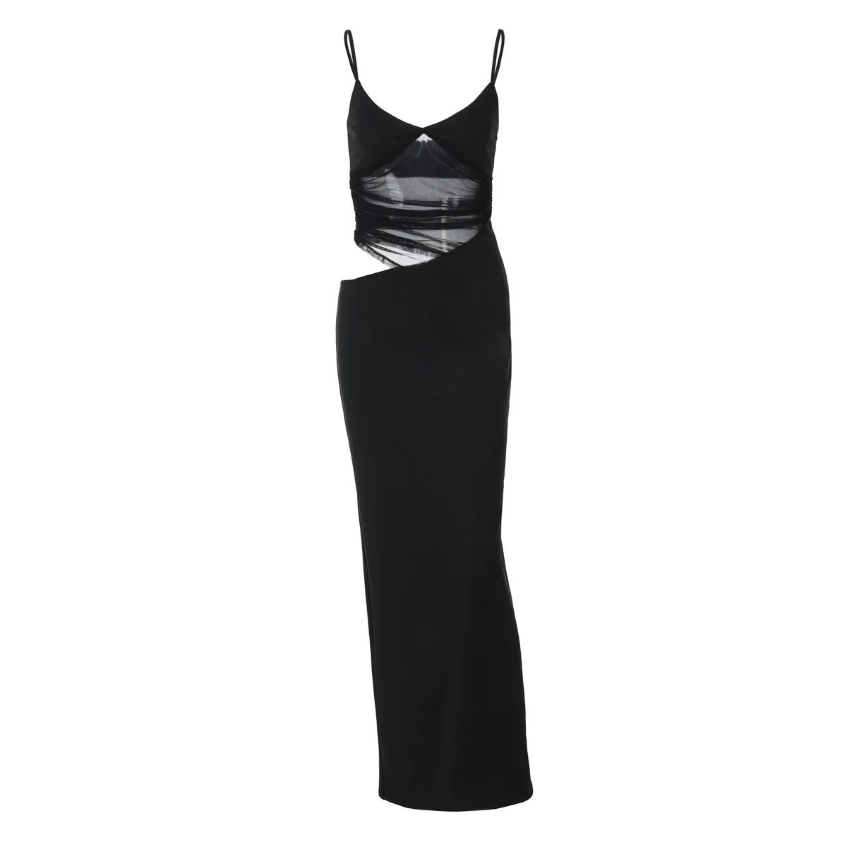 SOERA Lorraine Sheer Cutout Maxi Dress - Dresses -  Brown XS