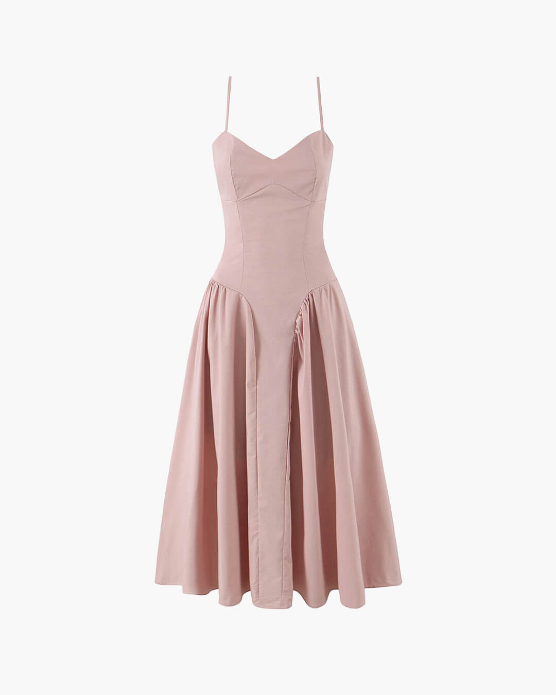 SOERA Myrna Spaghetti Strap Midi Dress - Dresses - 1005009536530102-;FW1775670887853352862 Pink S