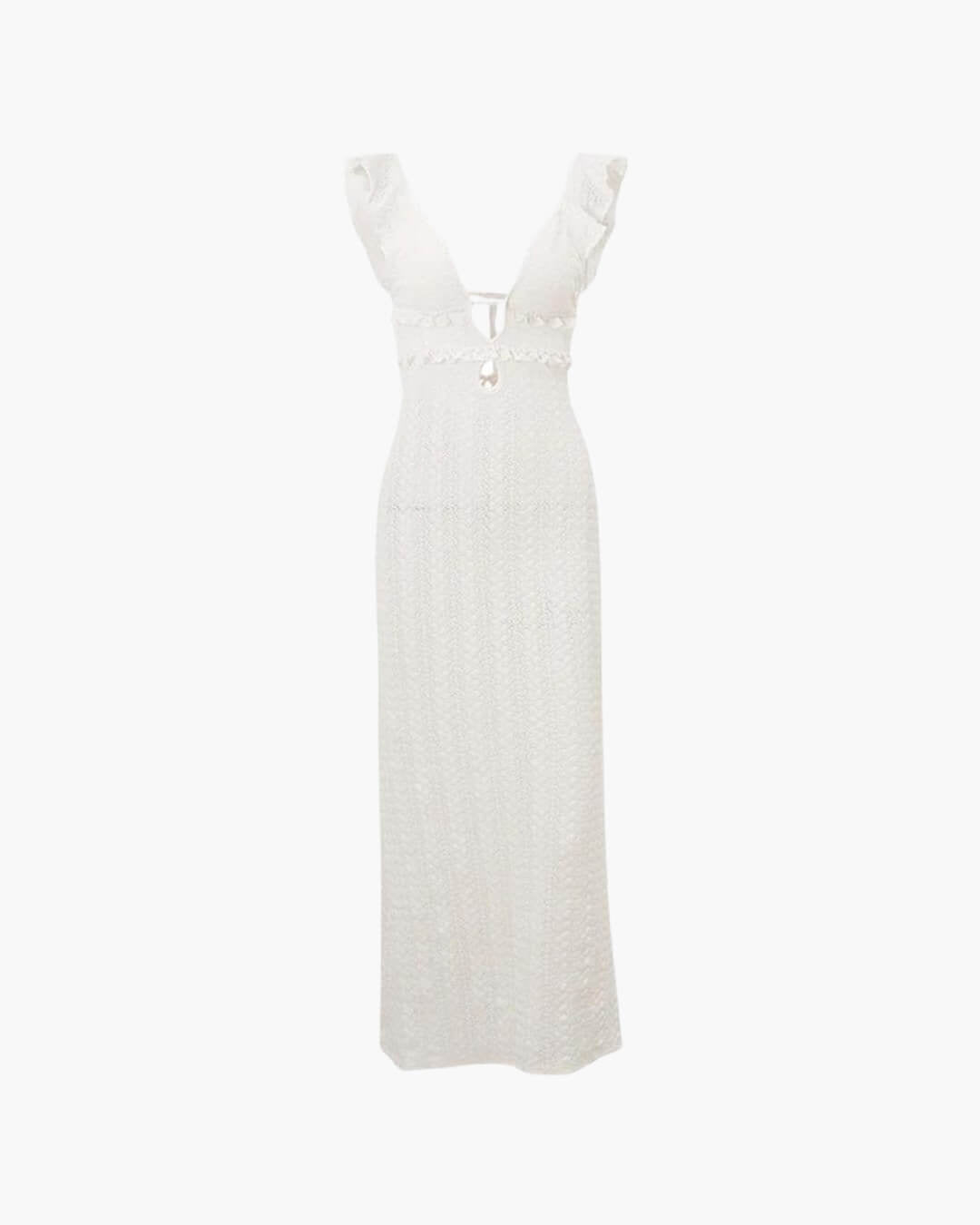 SOERA Vanessa Plunged Neck Lace Maxi Dress - Dresses - Hg1770383550814172411 S