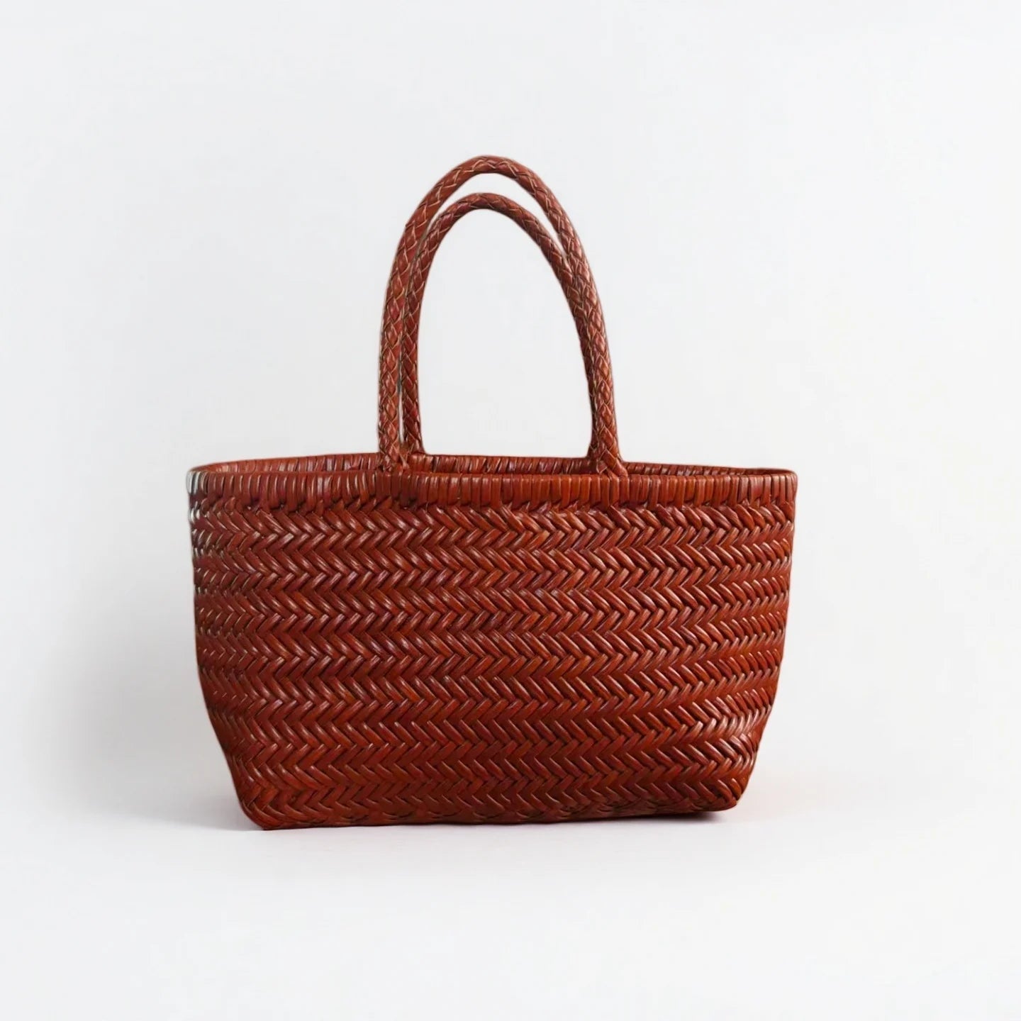 SOERA Anais Handwoven Leather Tote Bag - Handbags -  Brown