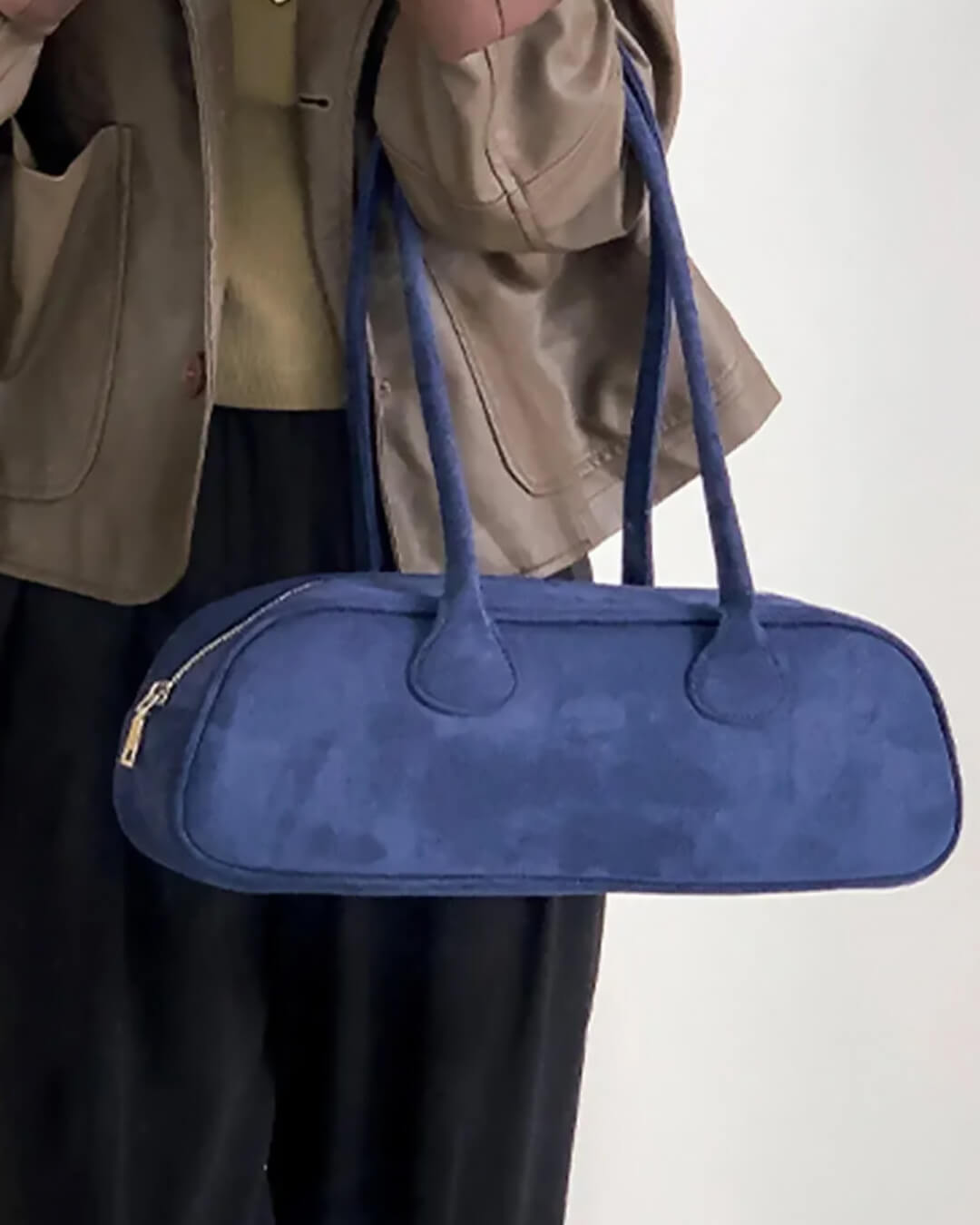 SOERA Aveline Vegan Suede Bag - Handbags - 3256807406638791-;dS1757549904958272496 Blue Regular