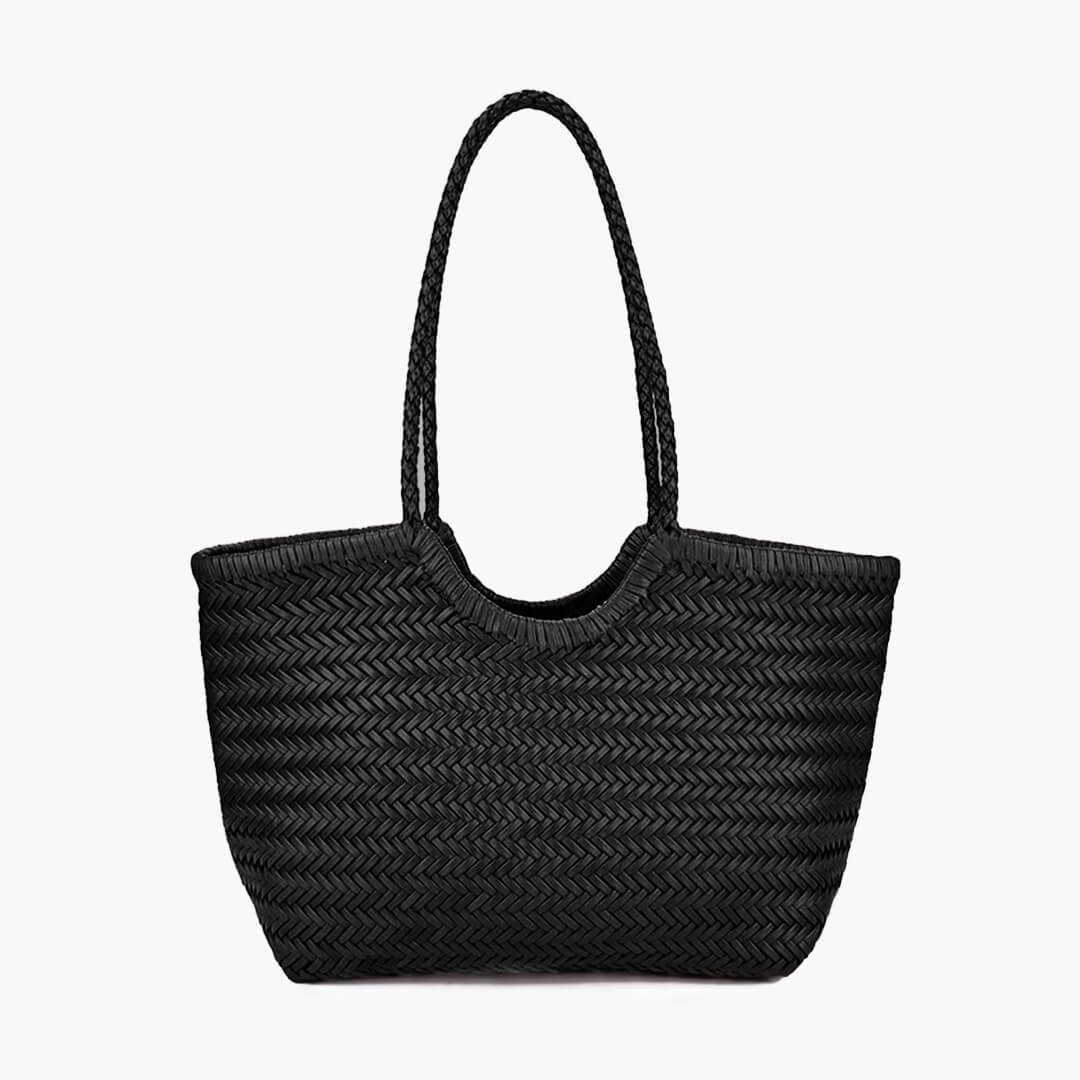 SOERA Rica Woven Faux Leather Bag - Handbags - Soera-Rica-Woven-Faux-Leather-Bag-Handbag/Dark-Brown Dark Brown Regular