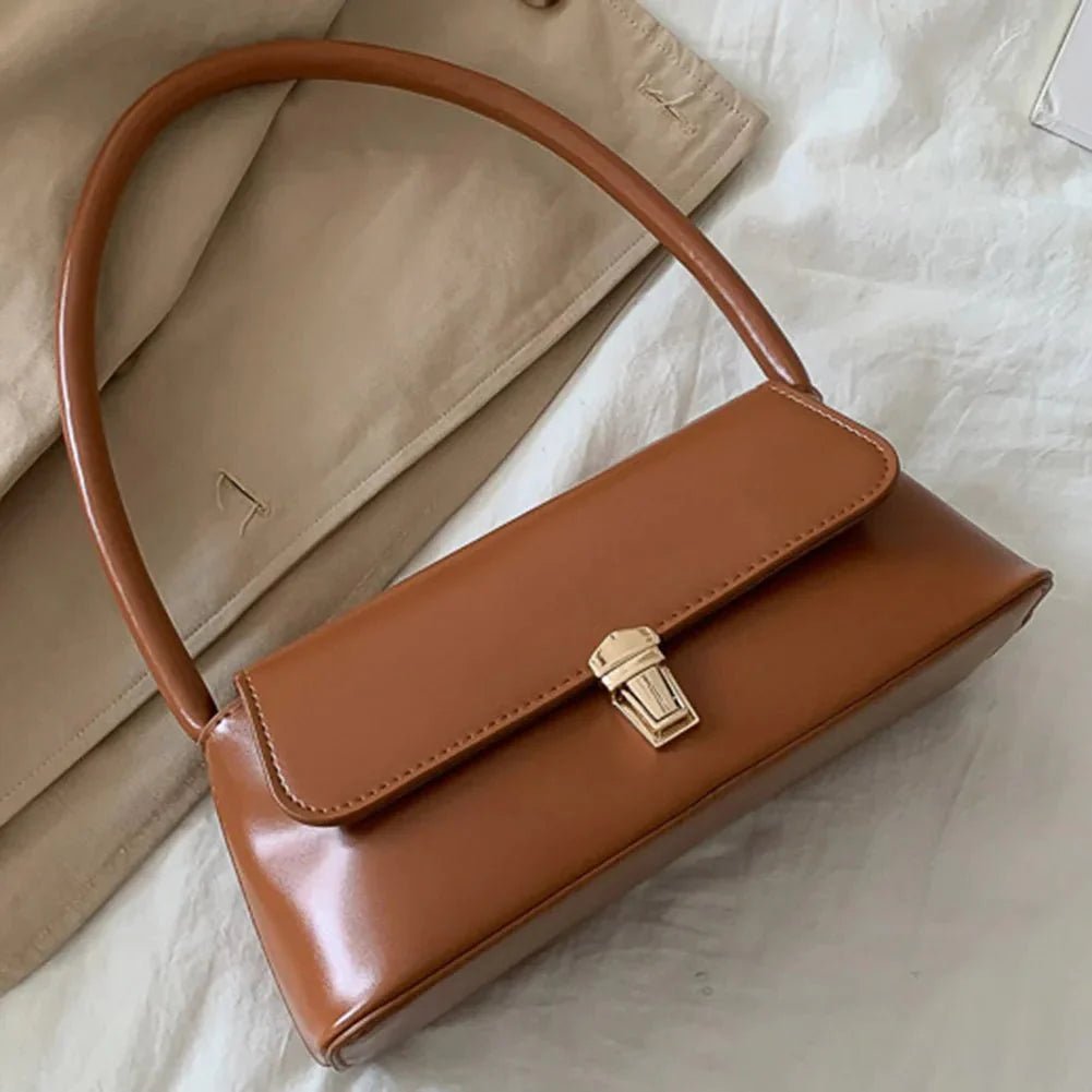 SOERA Tracy Leather Shoulder Bag - Handbags - 3256806228223707-;ES1754570365850452384 Brown