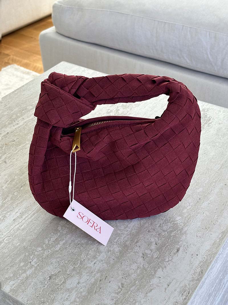SOERA Woven Bag mini suede - Handbags - DBAD2-WK272006 Grey