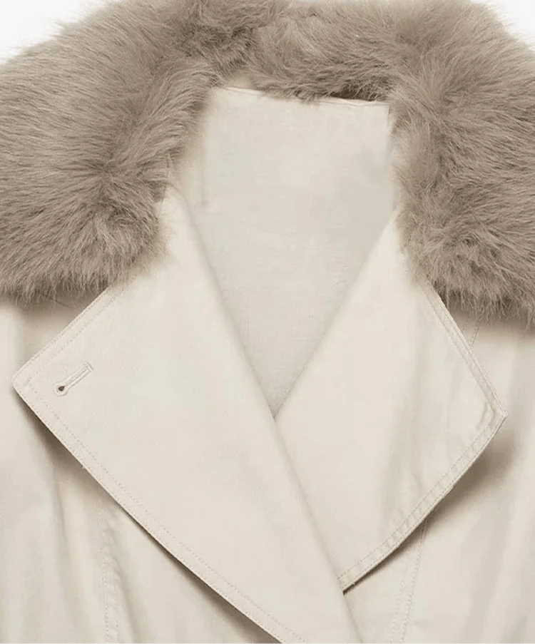 SOERA Camille Trench Coat with Faux Fur - jackets - 3256808365179930-;tx1756557808119247047 Creme XS