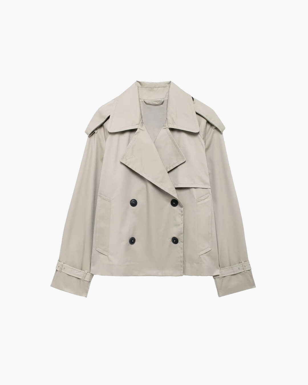 SOERA Dhelia Short Trench Coat - Jackets - 1005007713699485-;Nq1763050842442754886 Beige XS