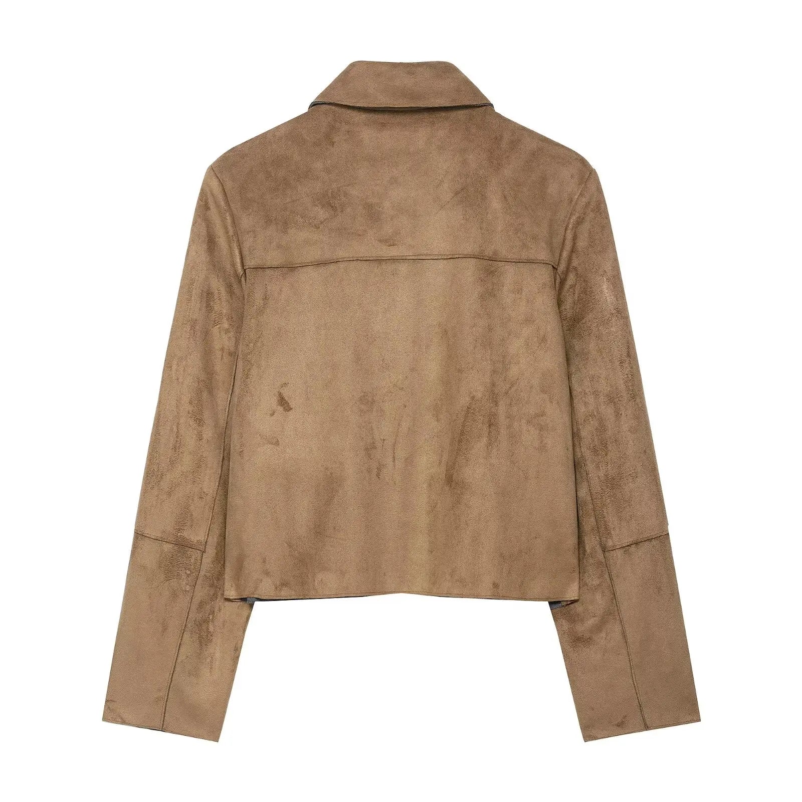 SOERA Elara Suede Jacket - jackets - 3256809599278105-;hP1757549903450664435 Brown S