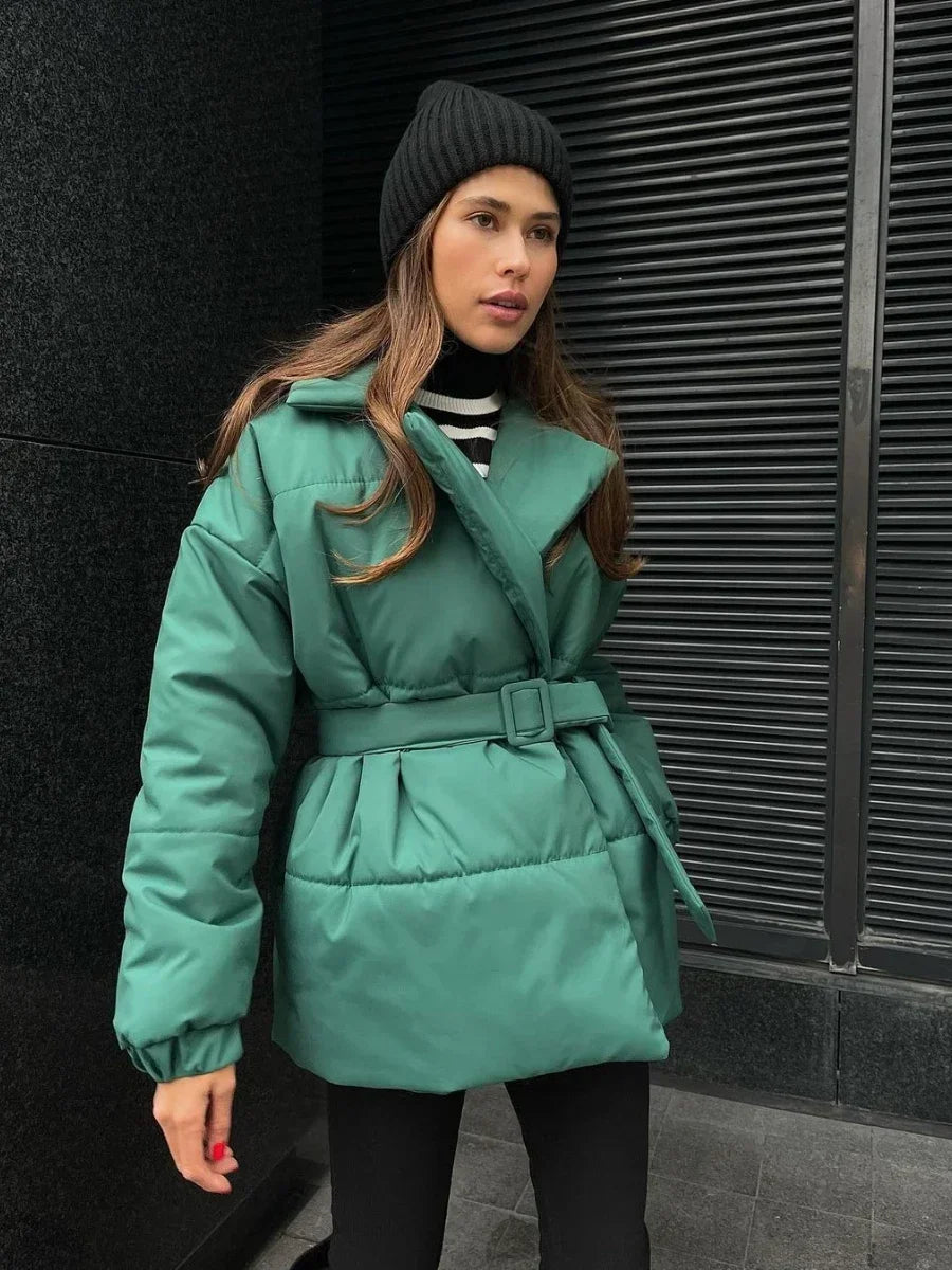SOERA Jaime Belted Puffer Jacket - Jackets - 1005007472734778-;Ba1766488746262237434 Beige S
