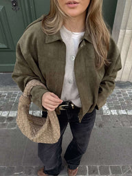Katherine brušeni kožni bomber