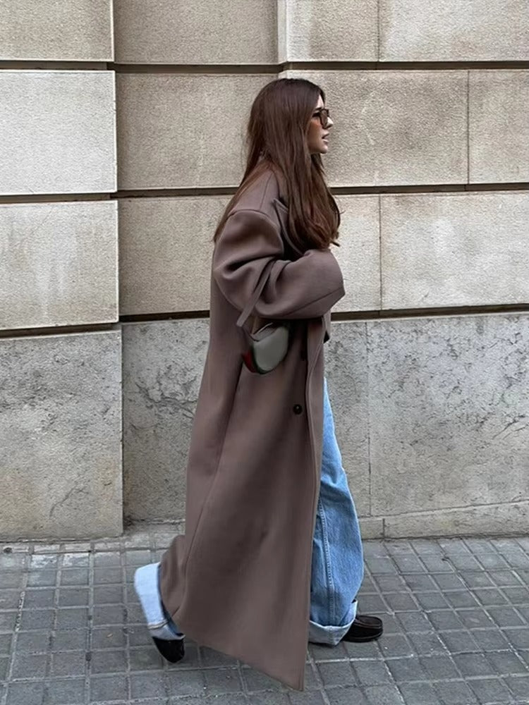 SOERA Nicole Maxi Coat - Jackets - Mv1763304746538363400 Brown M