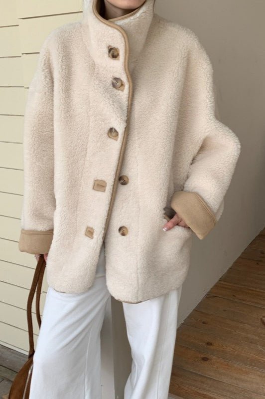 SOERA Vanya Stand Collar Faux Fur Coat - Jackets - dP1765731916179981265 Default