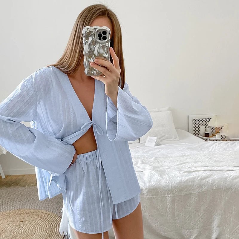 SOERA Julienne Cardigan Shorts Set - Matching Sets - 1005008557919058-;sx1769140529578072998 S