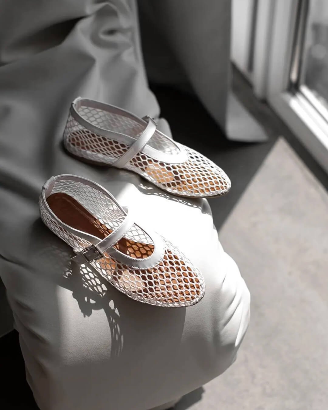 SOERA Rebecca Mesh Ballet Flats - Shoes - SOERA-Rebecca-Mesh-Ballet-Flats-Shoes-Black/36 Black 36